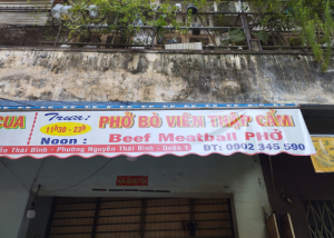 quán phở lòng bò bò viên số 7 Nguyễn Thái Bình