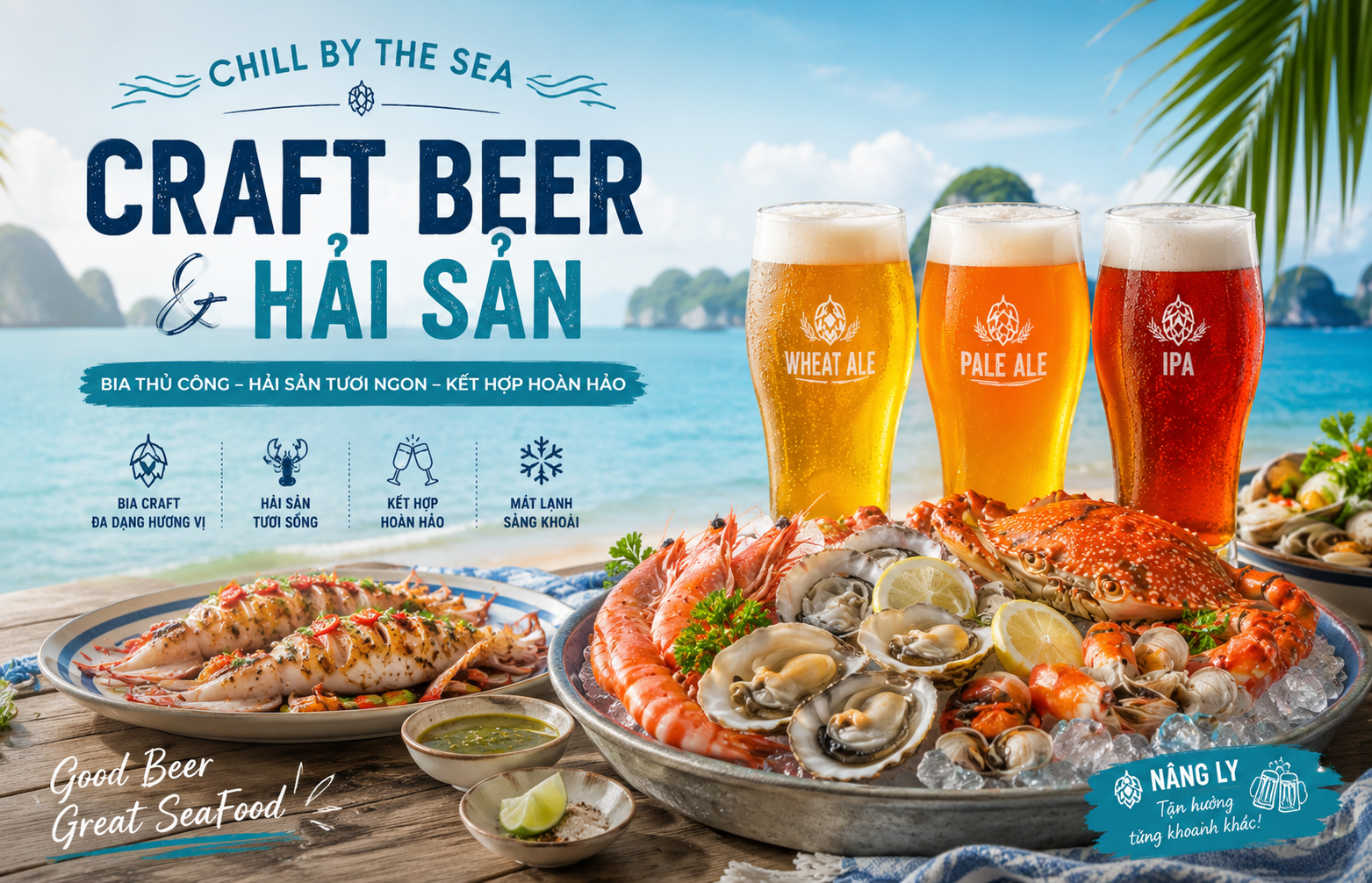 craft beer và hải sản